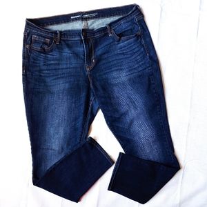 Old Navy Curvy Mid Rise Dark Wash Skinny J…